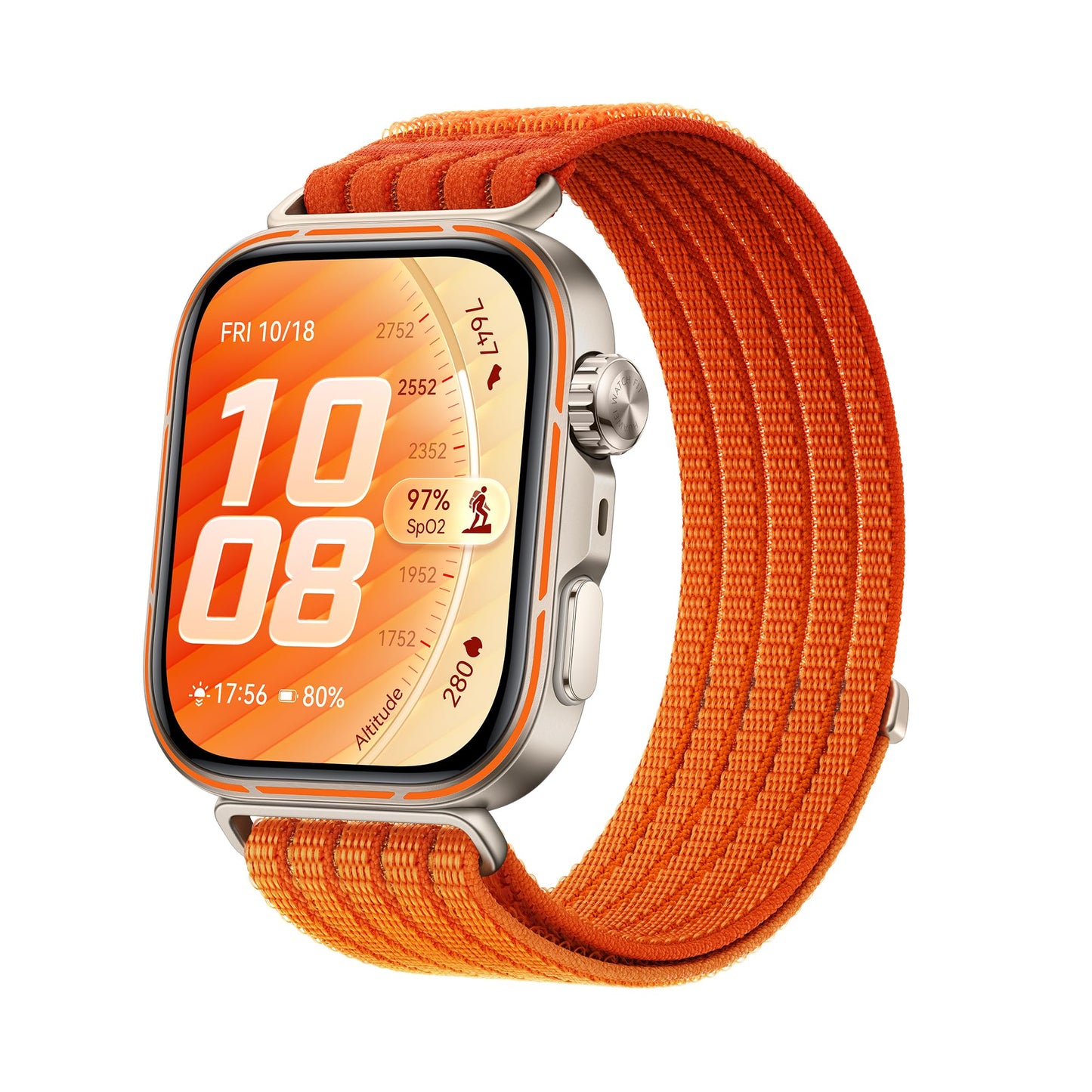 HUAWEI Watch FIT 5 Pro Smartwatch, GPS, fitness tracker with ECG & sleep tracker, 1.92" display, NFC payment, sports watch with sports analysis, up to 10 days battery, 5 ATM, for iOS & Android, orange - Niki-B29W