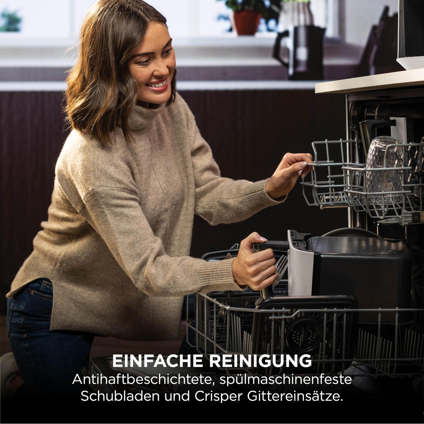 Ninja Dual Zone Digital Air Fryer, 2 Drawer, 6-in-1, Air Fryer, 9.5L, Air Frying, Max Crisp, Roasting, Baking, Reheating, Dishwasher Safe Baskets, Stone/Gold DZ400EUSTGD