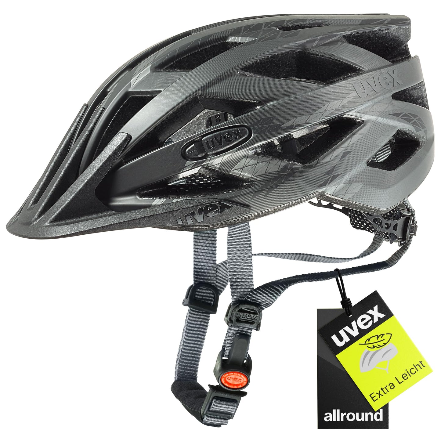 uvex i-vo cc bicycle helmet, black smoke matt, 52-57 cm - S413423