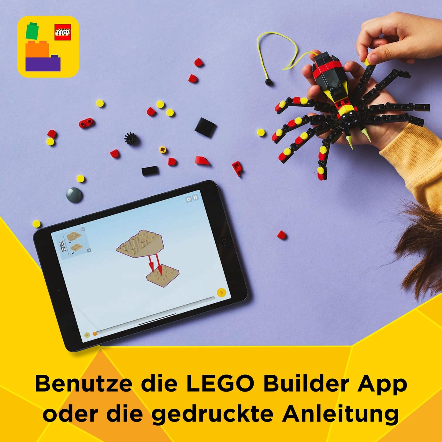 LEGO Creator 3in1 Wild Animals: Surprise Spider - Toy to convert into a scorpion figure or snake - Building set with 3 models - Gift for boys and girls aged 7 and up 31159