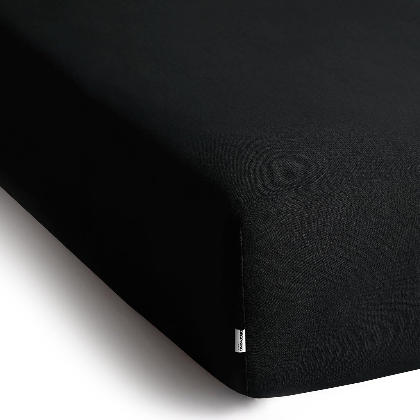 DecoKing fitted sheet 200x220 220x240 cm 100% combed cotton black fitted sheets jersey box spring bed Amber 200 x 220 220 x 240