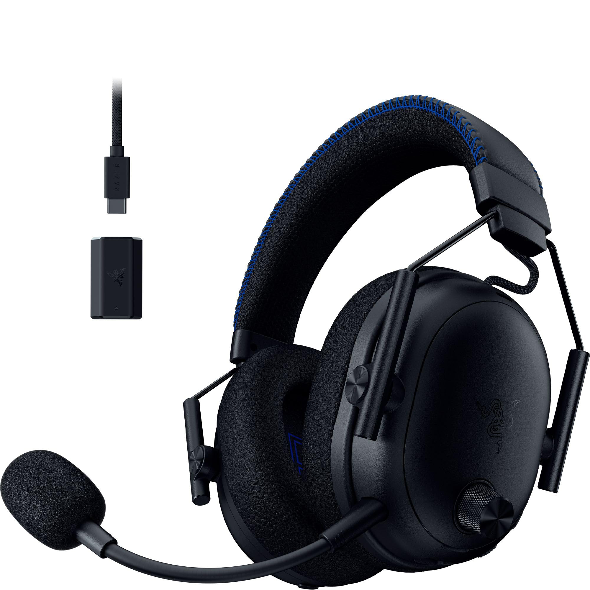 Razer BlackShark V3 Pro for PlayStation - Wireless E-Sports Headset with Active Noise Cancellation (ANC) - TriForce 50mm Driver - HyperSpeed 2.4 GHz - THX Spatial Audio - PS5/PC | Black - RZ04-05400500-R3G1