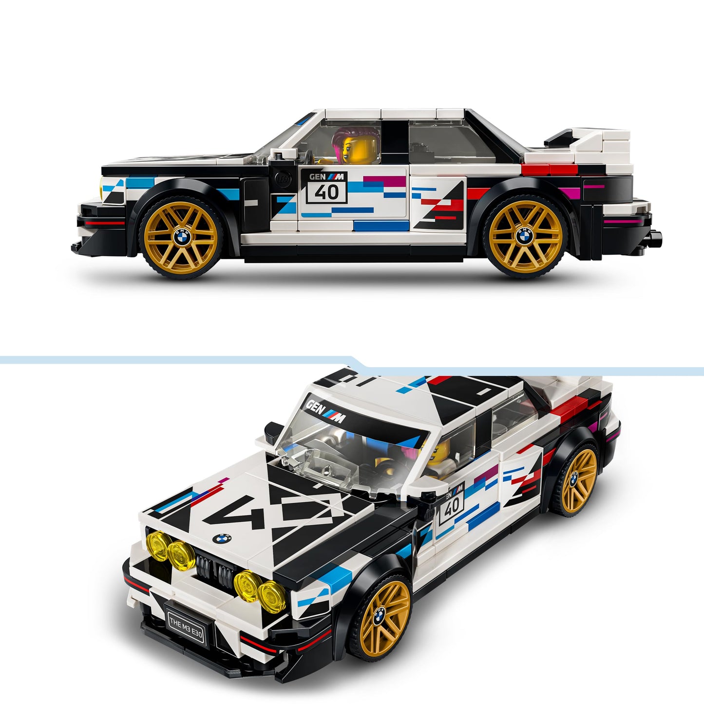 LEGO Speed Champions BMW M3 (E30) - building set - BMW toy car with 1 minifigure at the wheel - playset with replica speedster - gift for children and car fans aged 9 and up - 77263