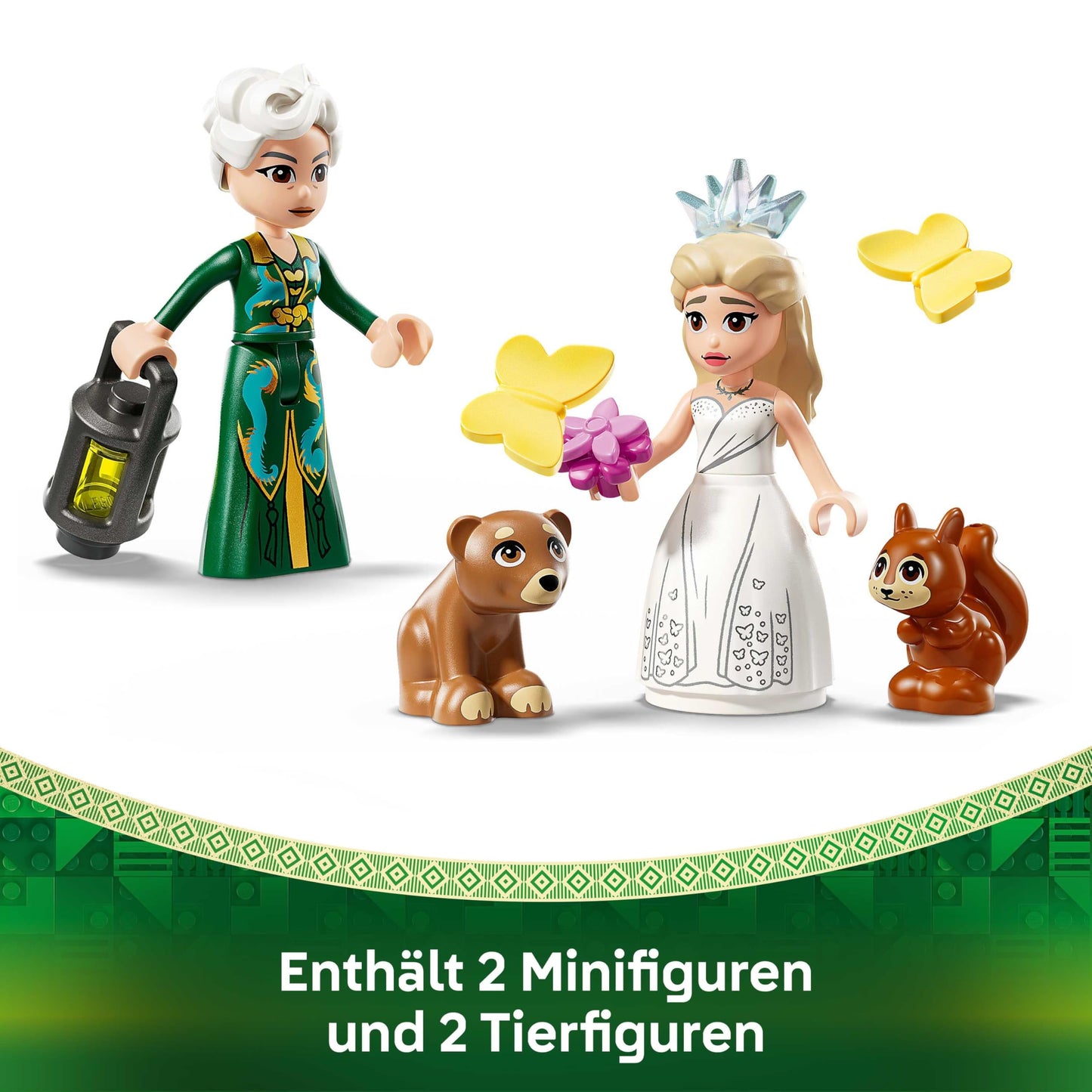 LEGO Wicked Glinda's Wedding Day - Creative toy with 2 minifigures & 2 movable butterfly figures with accessories - children's gift for girls, boys and film fans aged 8 and over - 75688