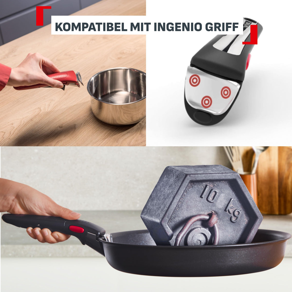 Tefal Ingenio Comfort Max oțel inoxidabil neacoperit - L968SJ34