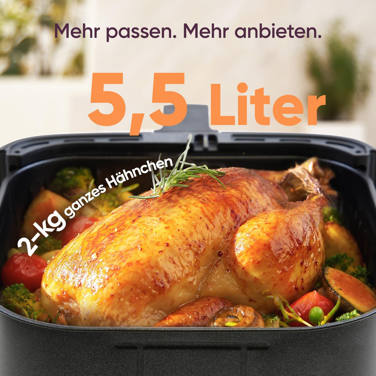 Cosori Airfryer, with shake reminder, 11-in-1 5.5L hot air fryer - CP158