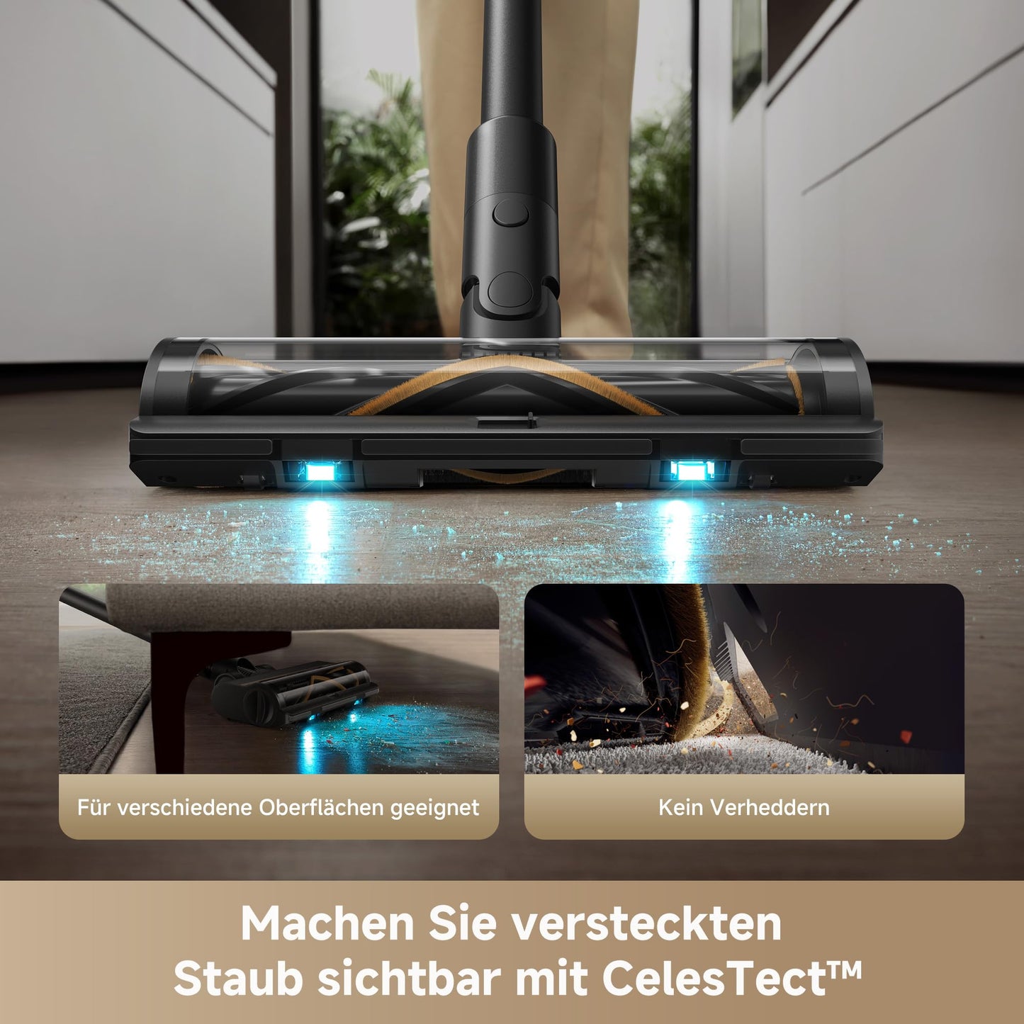 dreame Z10 cordless stick vacuum cleaner, 24,000PA / 210AW, 90min runtime, H14-HEPA, 99.99%, dust visibility tech, tangle-free for all floors, auto detection & suction power adjustment - VZV11A
