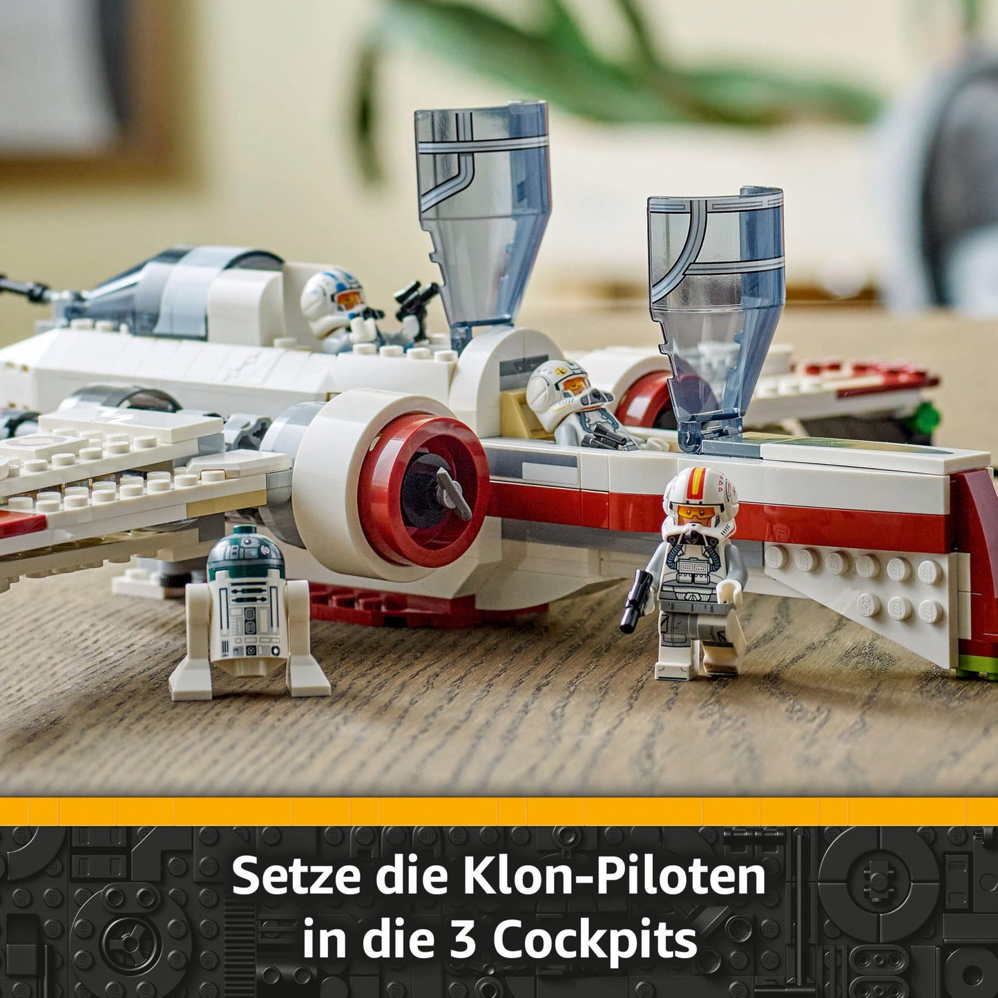 LEGO Star Wars 75402 ARC-170 Starfighter toy with 4 minifigures including clone pilot and R4-P44 droid, collector's item, gift for fans of Revenge of the Sith and boys and girls aged 9 and over