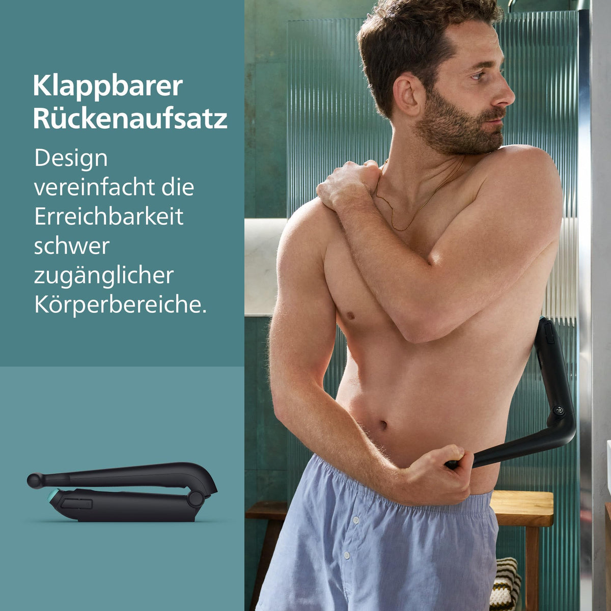 Philips Body Groomer 7000 Series - Trimmer for men with 2D Flex Head, Triple Protect Shave System, interchangeable heads, Intimate Trim & Shave, 100% showerproof, 120 minutes runtime, model BG7485/30