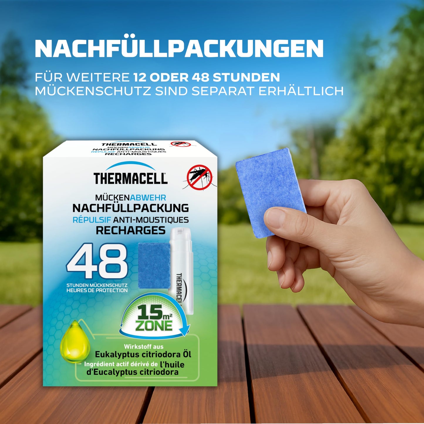 Thermacell Mosquito Repellent Refill - 120 Hour Mosquito Repellent | 30 active ingredient plates & 10 gas cartridges – refill pack for Thermacell devices - 86601879