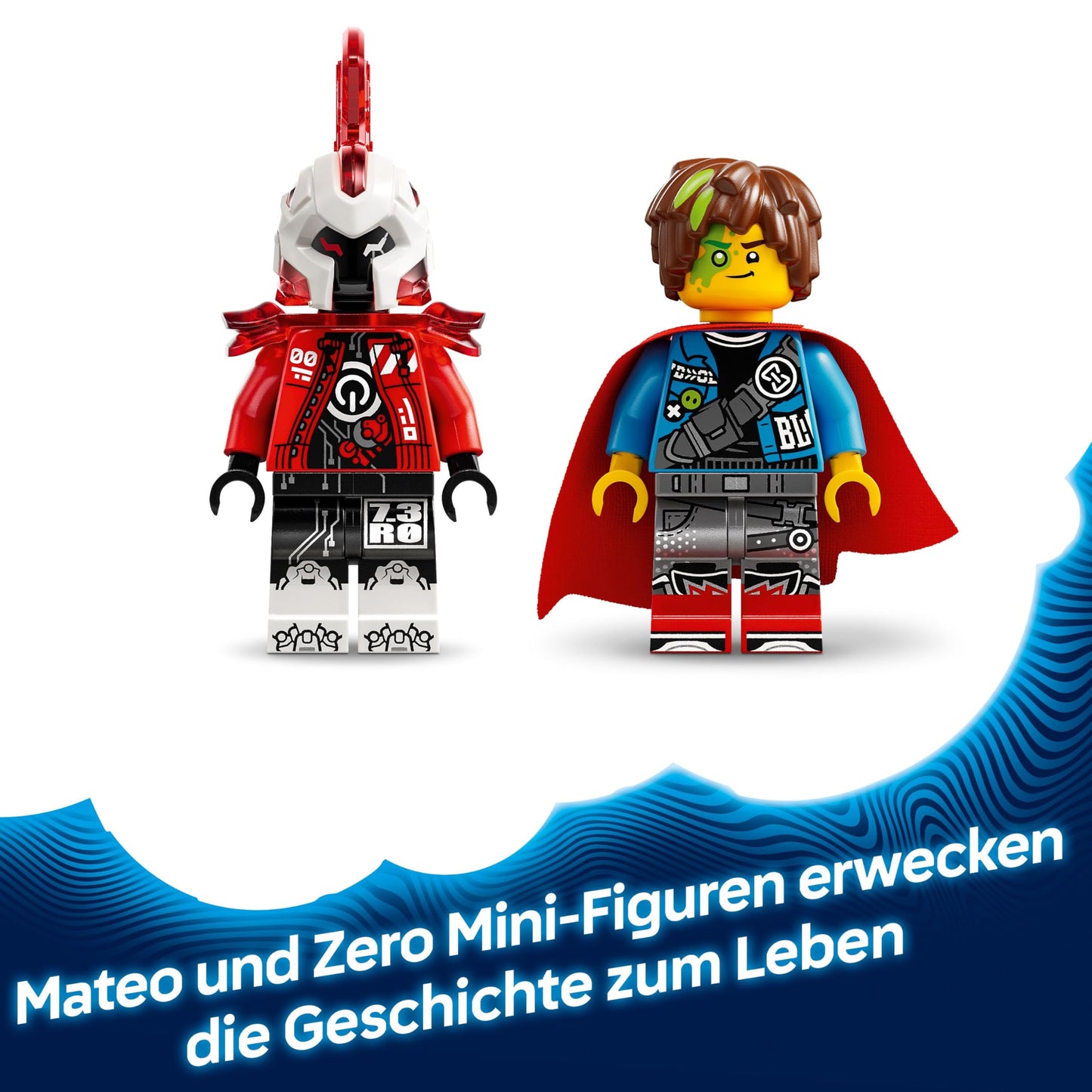 LEGO DREAMZzz Mateos Fire Chameleon - animal figure that transforms into a toy jet & mech or a guardian - building set for girls and boys aged 7 and up including 2 minifigures - gift 71492