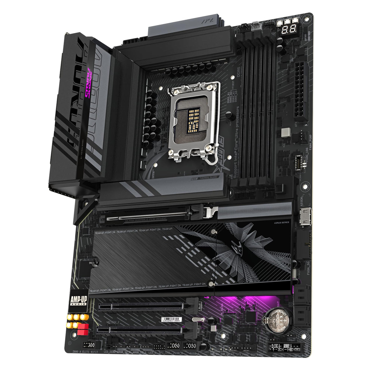 Placa de bază GIGABYTE Z890 AORUS Elite WIFI7 - Suportă procesoare Intel Core Ultra (Seria 2), VRM cu 16+1+2 faze, până la 8800MHz DDR5 (OC), 1xPCIe 5.0 + 3xPCIe 4.0, Wi-Fi 7, LAN 2.5GbE, Thunderbolt 4