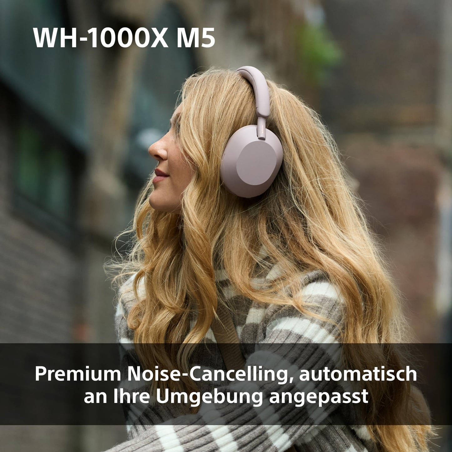Sony WH-1000XM5 wireless over-ear headphones, active noise canceling at premium level with spatial 3D audio, transparency mode, up to 30 hours of battery life, Bluetooth, Midnight Blue - WH1000XM5/LM