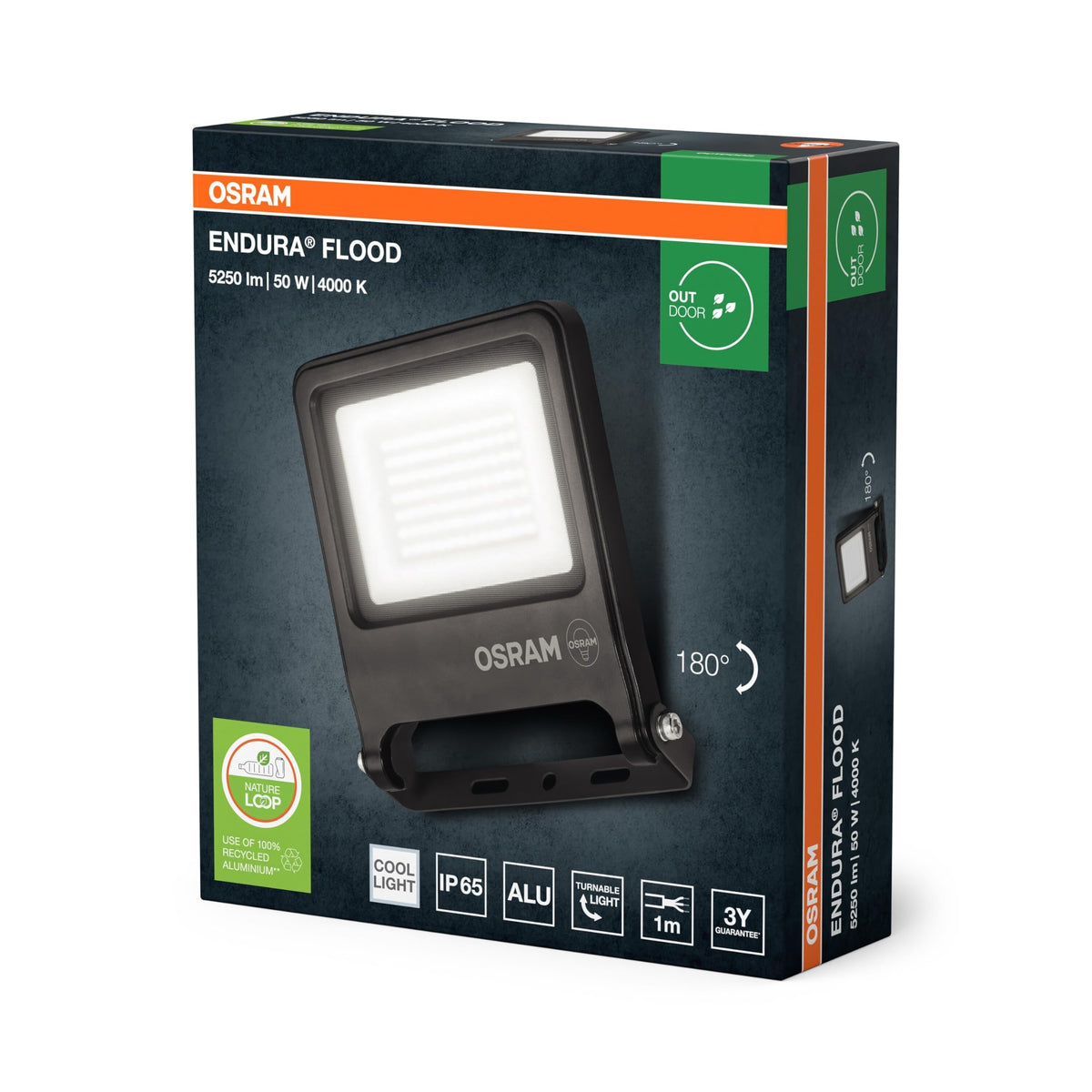 Osram ENDURA FLOOD PC LED Floodlight 50W 4000K Gray - 4099854486104