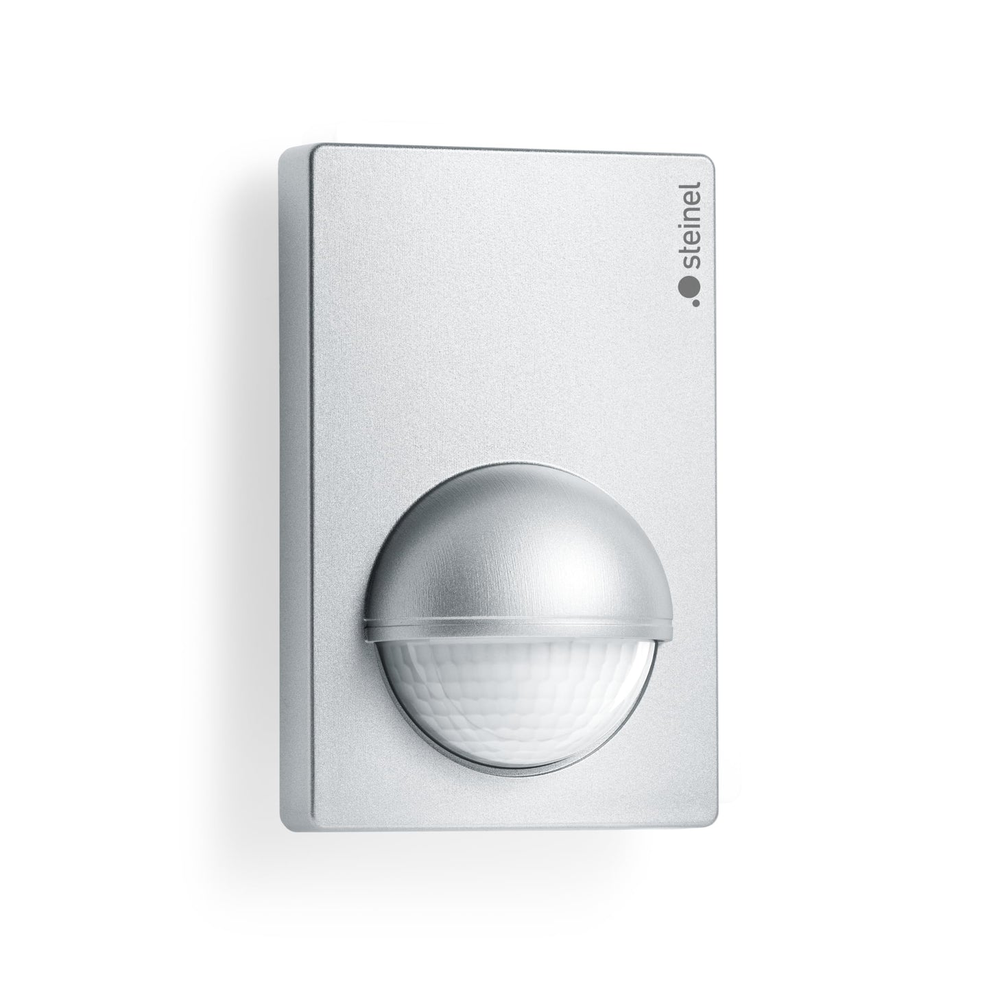 Steinel motion detector IS 180-2 silver, 180° infrared motion sensor, twilight sensor for indoor and outdoor use, (W x H) 76 mm x 120 mm - 603618