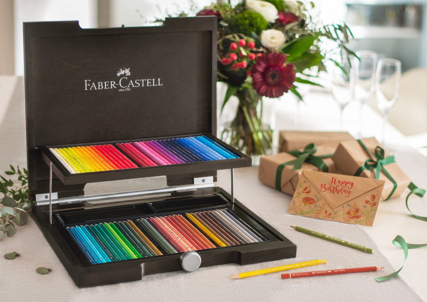 FABER-CASTELL - Polychromos colored pencils set 72 colors in a wooden case - 18-110072