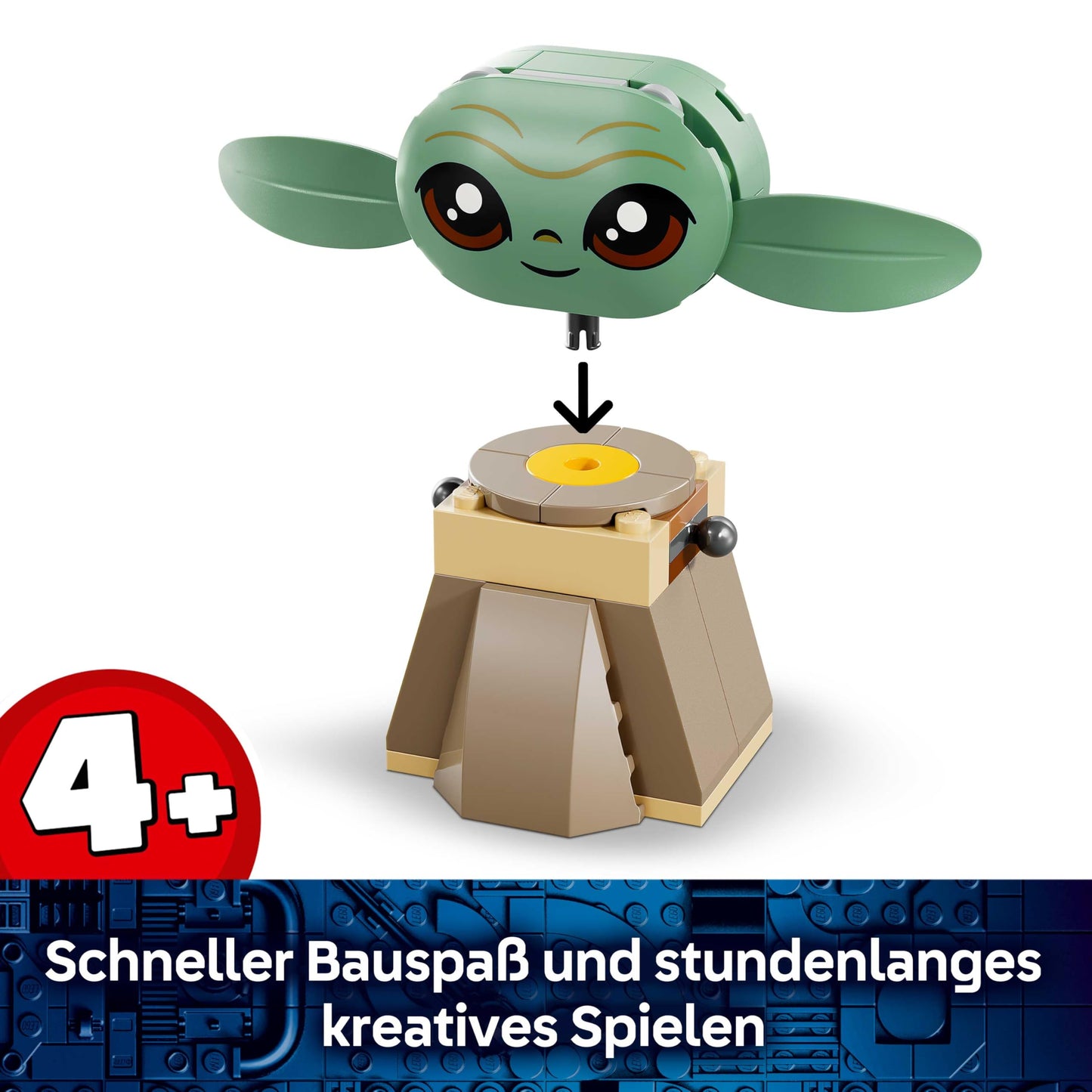 LEGO Star Wars 75443 Grogu's Home - toy with Grogu figure & Sorgan frog as well as catapult & blue macaroons - gift for boys & girls aged 4 and up and fans of The Mandalorian