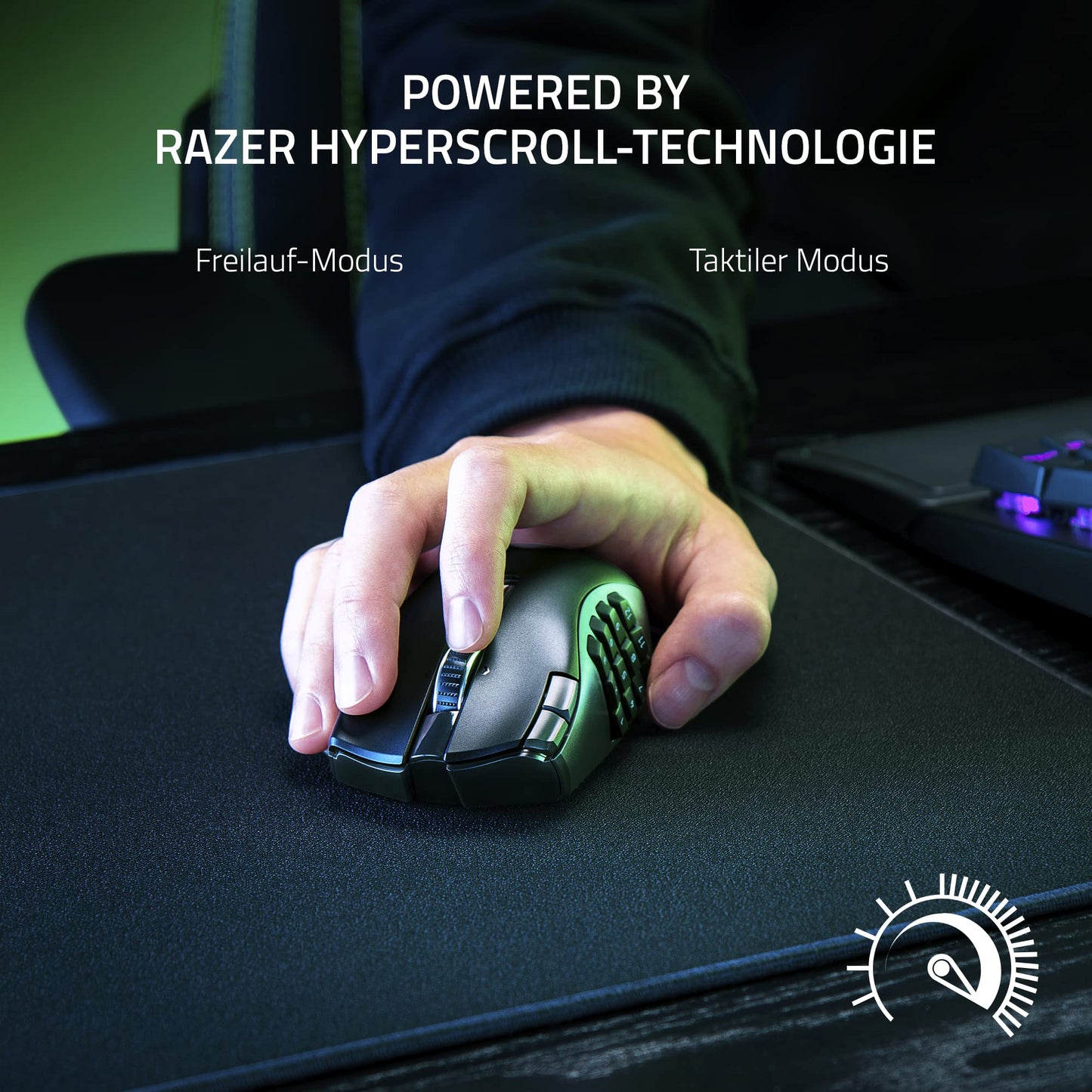 Razer Naga V2 HyperSpeed ​​- Ergonomic Wireless MMO Gaming - RZ01-03600100-R3G1