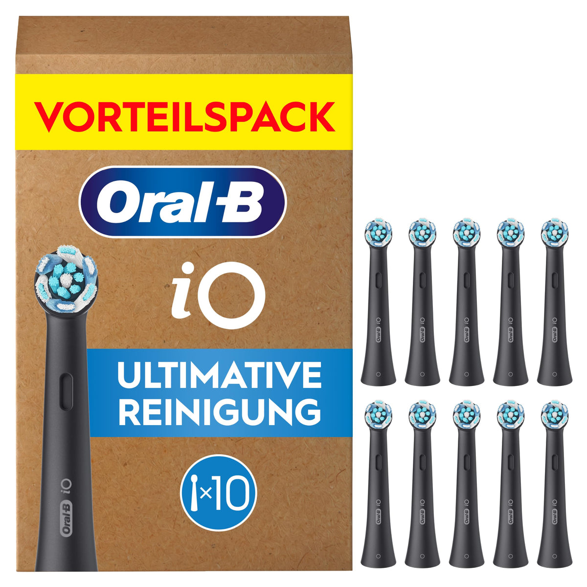 Oral-B iO Replacement Brush Heads Ultimate Clean, Black, 10 Pieces - Model - Model iO RB