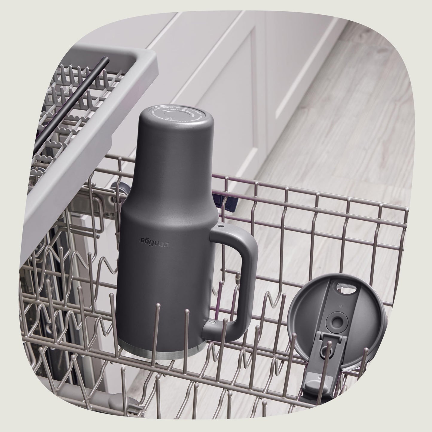 Contigo thermos bottle 1200 ml with handle and straw | Stainless Steel Insulated Thermal Drinking Bottle with Lid | Cools for 29 hours | Travel Mug | Thermo mug | - 2217788