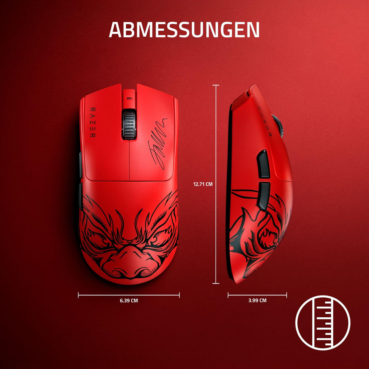 Razer Viper V3 Pro Faker Edition - Mouse de gaming wireless ultraușoară pentru esports - 8K Hz HyperPolling (design ușor de 54g, senzor Focus Pro 35K DPI, HyperSpeed Wireless, autonomie a bateriei de 95 de ore) Faker - RZ01-05120500-R3M1