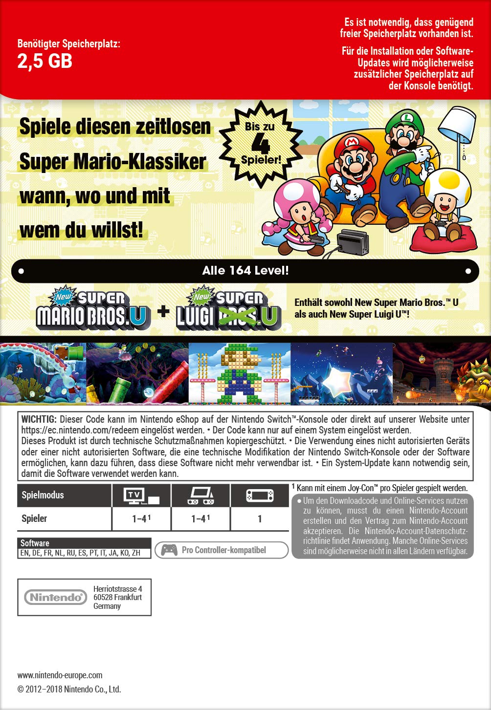 New Super Mario Bros. U Deluxe | Switch - Download Code - F0KH