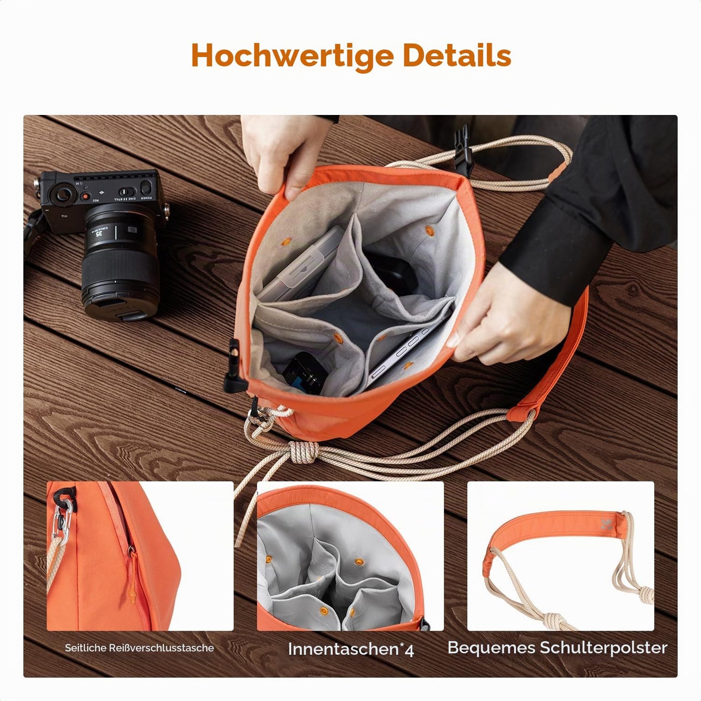 K&F CONCEPT Camera Bag, Portable Lightweight Camera Bag - KF13.168