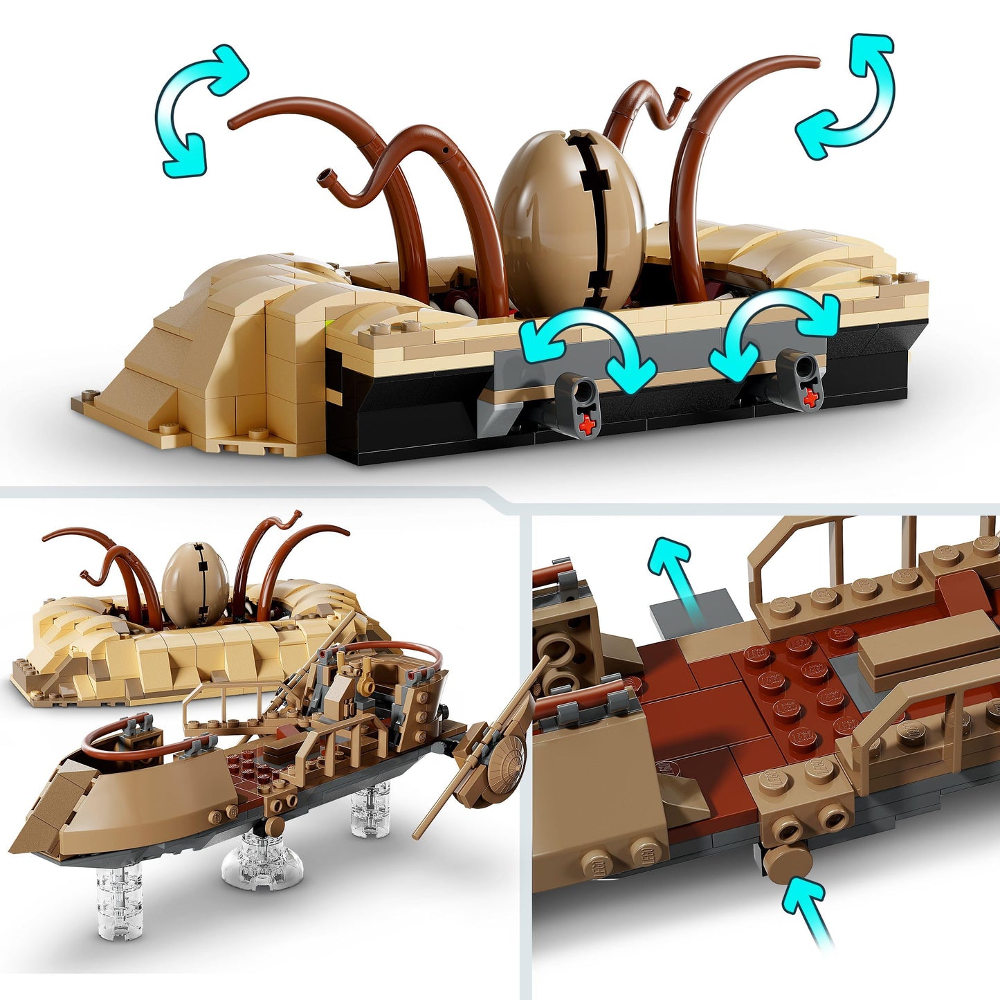 LEGO Star Wars: Return of the Jedi Desert Skiff and Sarlacc Pit Fantasy Collect and Build Building Toy Gift for Boys Girls and All Fans 75396