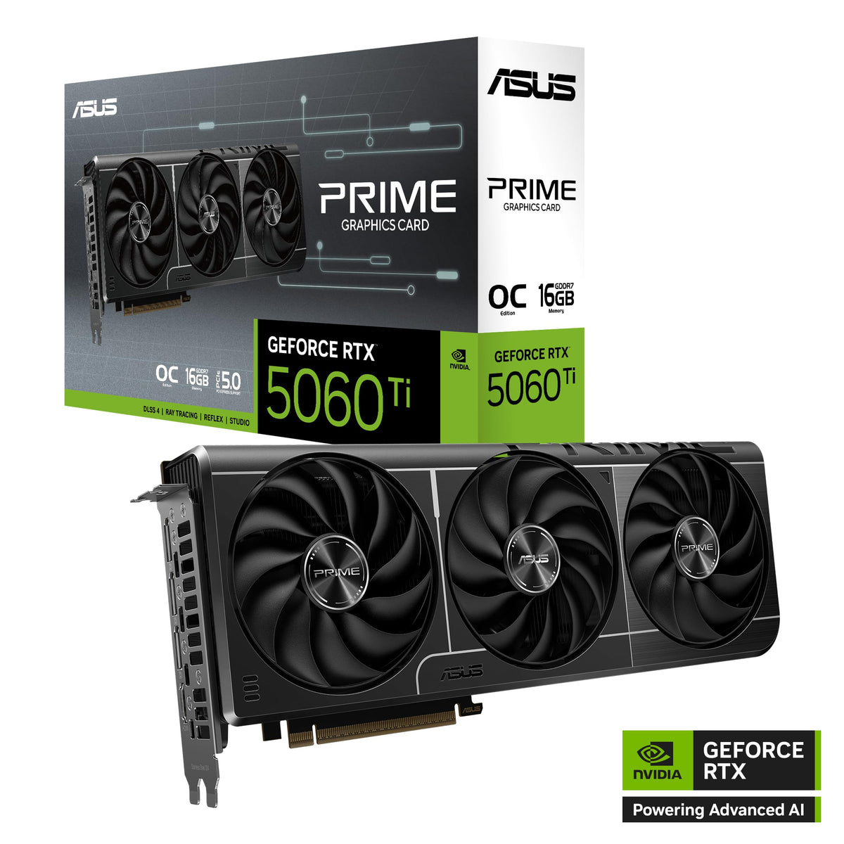 ASUS Prime GeForce RTX 5060 Ti 16GB GDDR7 OC Edition Gaming Graphics Card - PRIME-RTX5060TI-O16G
