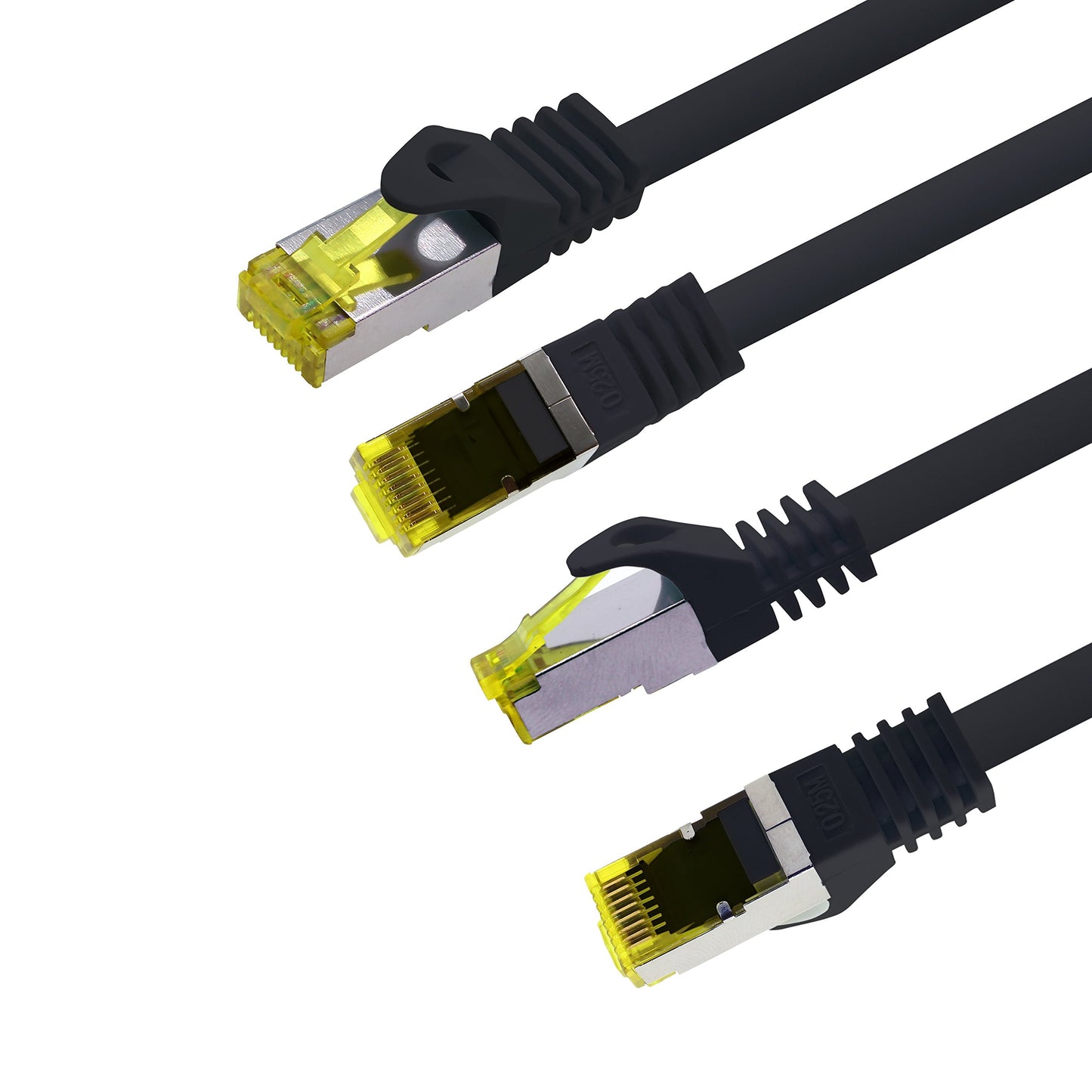 1aTTack.de Cat.7 network cable 5m black pack of 5 Cat7 Ethernet cable network LAN cable raw cable 10 Gb s SFTP PIMF LSZH set patch cable with Rj 45 plug Cat.6a - 4251073616179