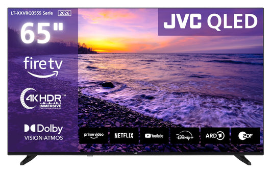 JVC TV 65 inch Fire TV 4K QLED Smart TV with Dolby Vision HDR