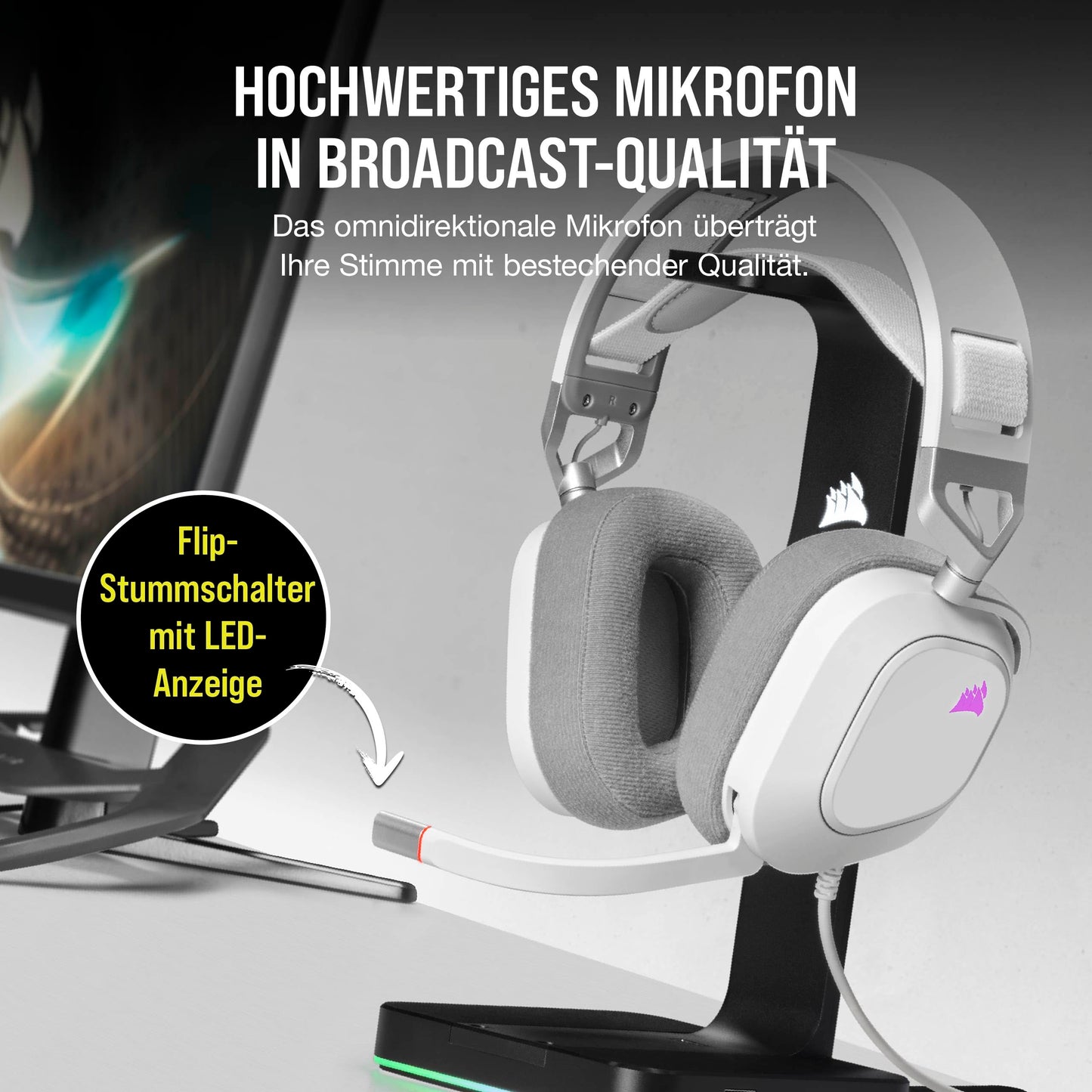 Corsair HS80 RGB USB Premium Gaming Headset Dolby Audio CA-9011238-EU