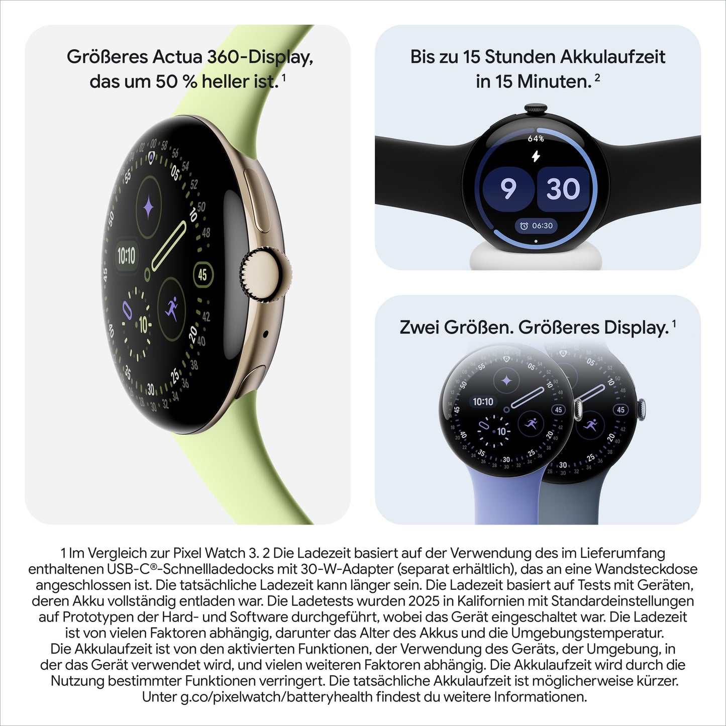 Google Pixel Watch 4 (45mm) - Android smartwatch with comprehensive health and fitness tracking and Gemini support - Matte Black aluminum body - Obsidian sports band - LTE