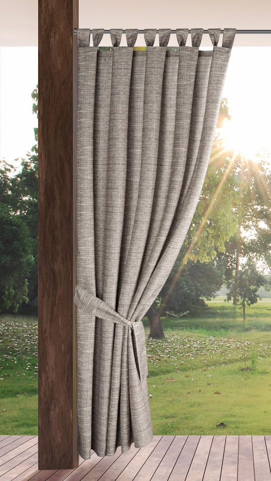 Eurofirany Garden Outdoor curtain with Velcro loops, 1 piece, opaque and weatherproof, UV protection, for balcony, terrace, pergola, gazebo, H240 x W155 cm, mottled brown - ZAS/GARDEN