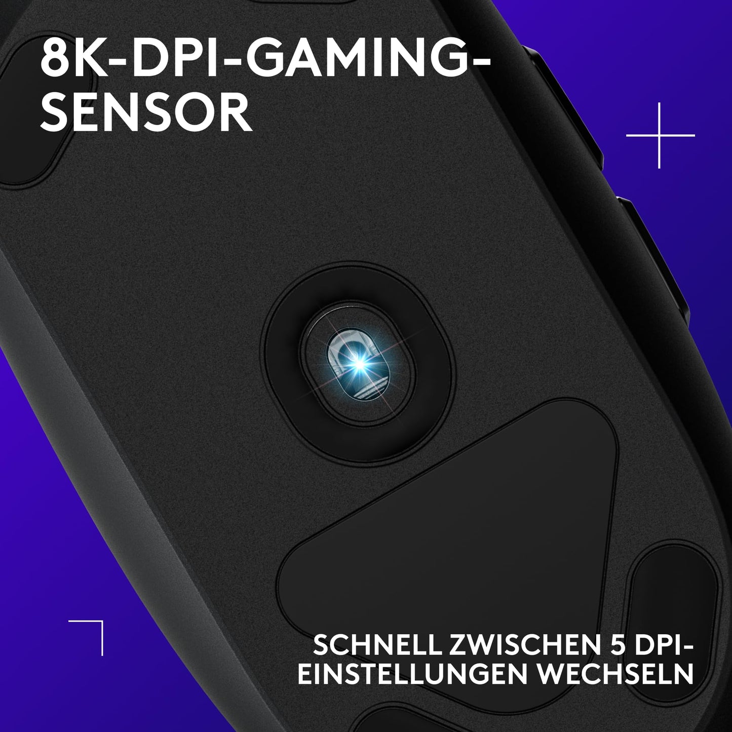 Logitech G203 gaming mouse with customizable LIGHTSYNC RGB lighting, 6 programmable buttons, gaming-ready sensor, 8,000 DPI tracking, light weight - black - 910-005796