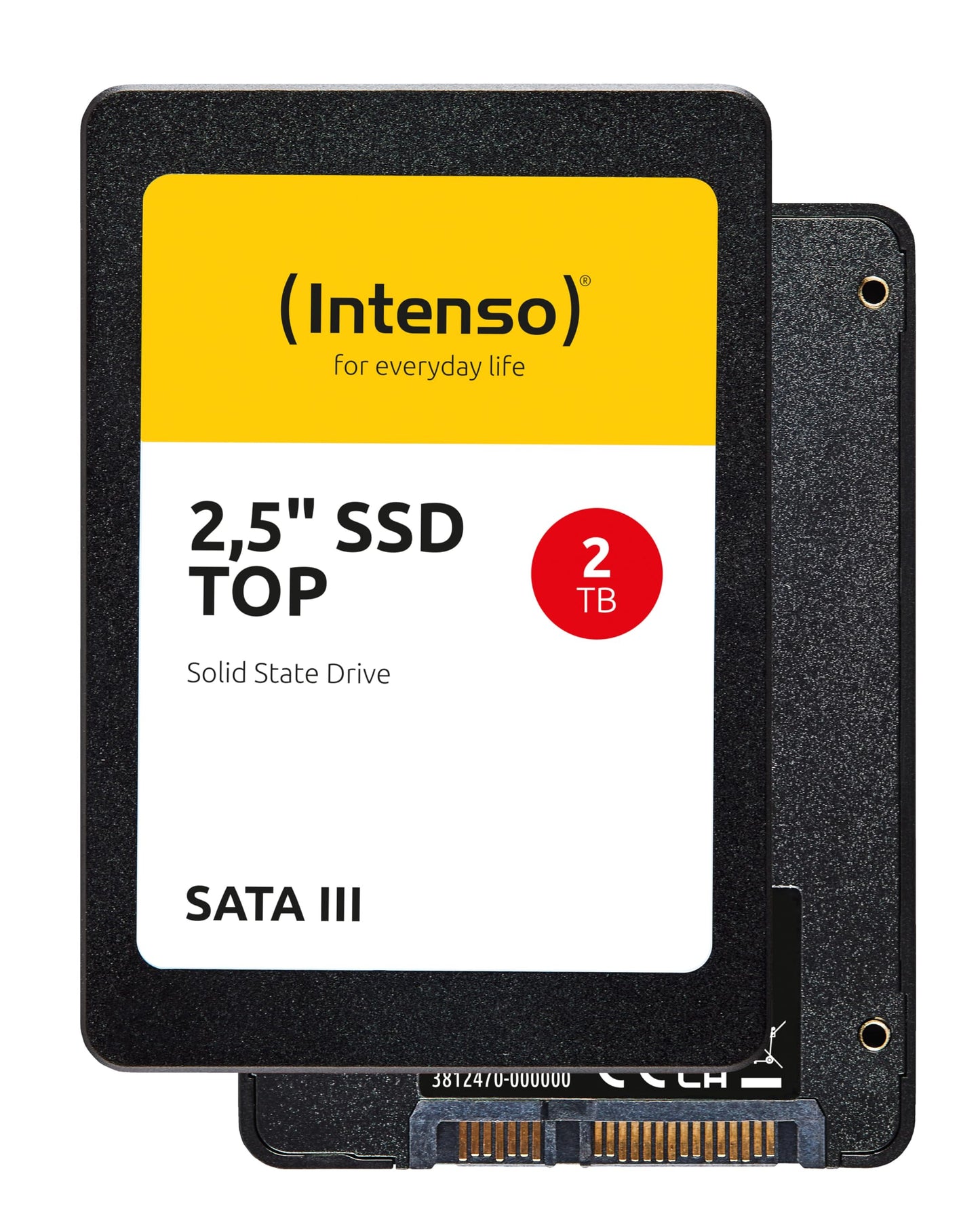 Intenso Internal 2.5" SSD SATA III Top, 2 TB, 550 MB/seconds, Black - 3812470