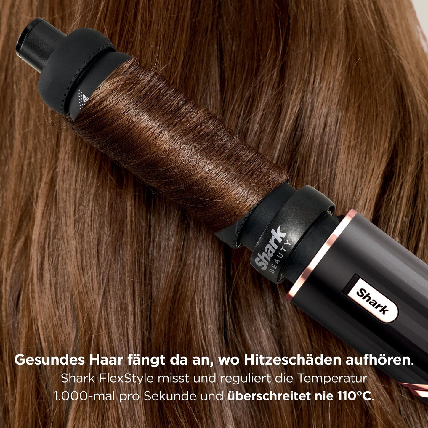 Shark FlexStyle 3-in-1 Air Styler & Hair Dryer, Auto Wrap Curl Attachment, Oval Brush, Concentrator, No Heat Damage, Black/Rose Gold, HD426EU