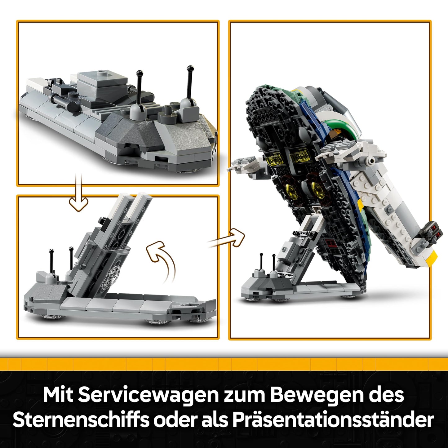 LEGO Star Wars: Attack of the Clones Jango Fett's starship - toy for boys and girls aged 9 and up - bounty hunter minifigures - creative DIY decoration - gift idea for children - 75433