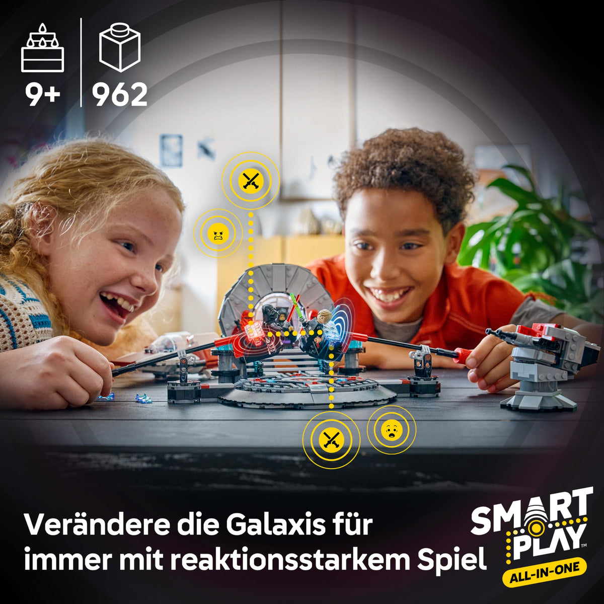 LEGO Star Wars SMART Play Bundle: Setul de duel din sala tronului & Setul A-Wing All-In-One 75427 & Setul compatibil Mos Eisley Cantina 75425 - Jucării interactive - Cadouri pentru băieți și fete de 9+ ani