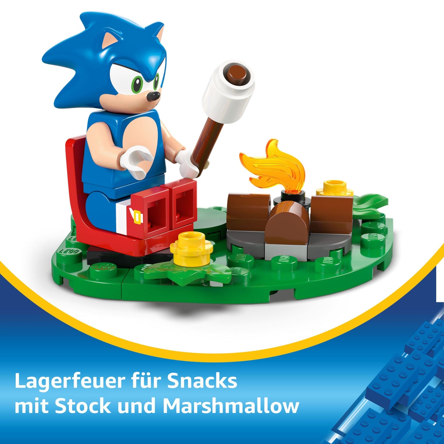 LEGO Sonic the Hedgehog: Sonic's Campfire Clash Set, Collectible Building Toy with 4 Characters, Gold Rings and a Chaos Emerald, Gifts for Gamers, Boys & Girls Aged 7 Plus 77001