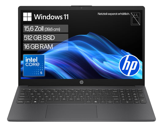 HP Laptop, 15.6" FHD, Intel Core 5, 16GB RAM, 512GB SSD - D7SR9EA#ABD