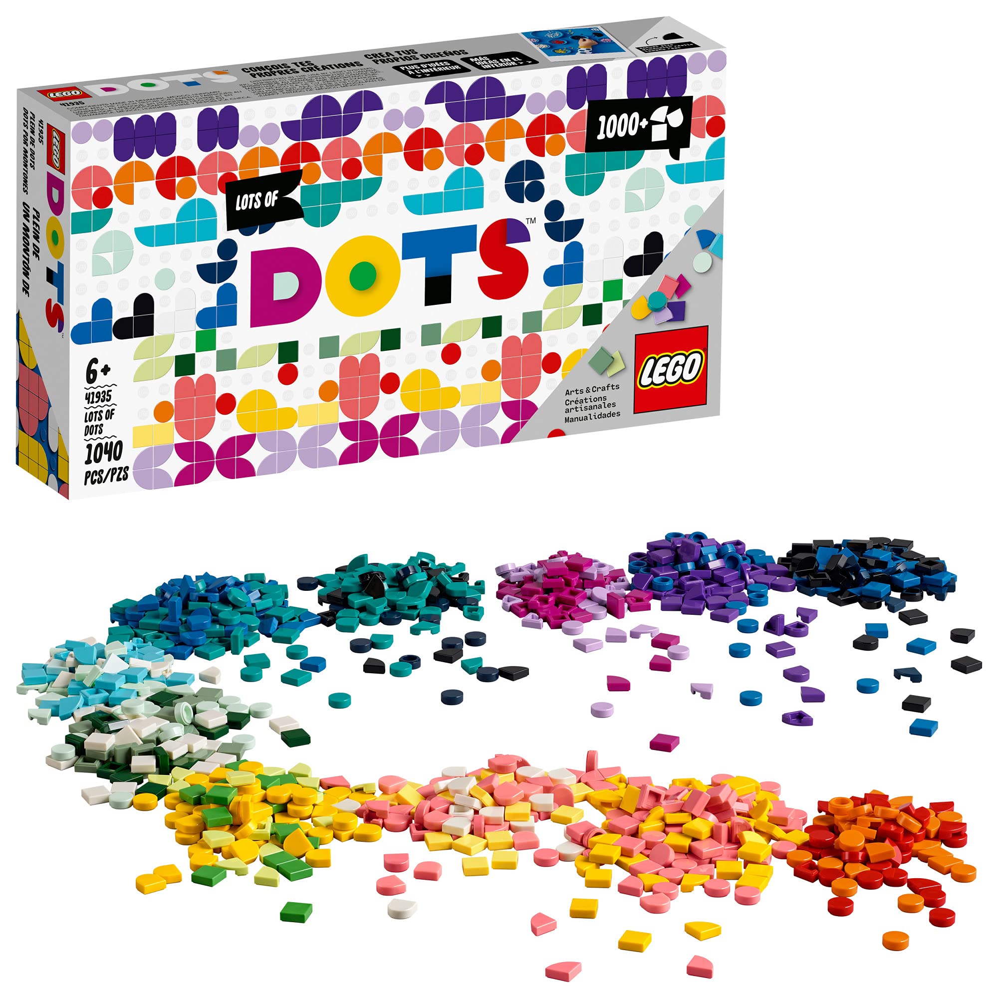LEGO DOTS Lots of DOTS 41935 DIY Craft Decoration Kit; Makes a Perfect to Inspire Imaginative Play; New 2021 (1,040 Pieces) - 6333364
