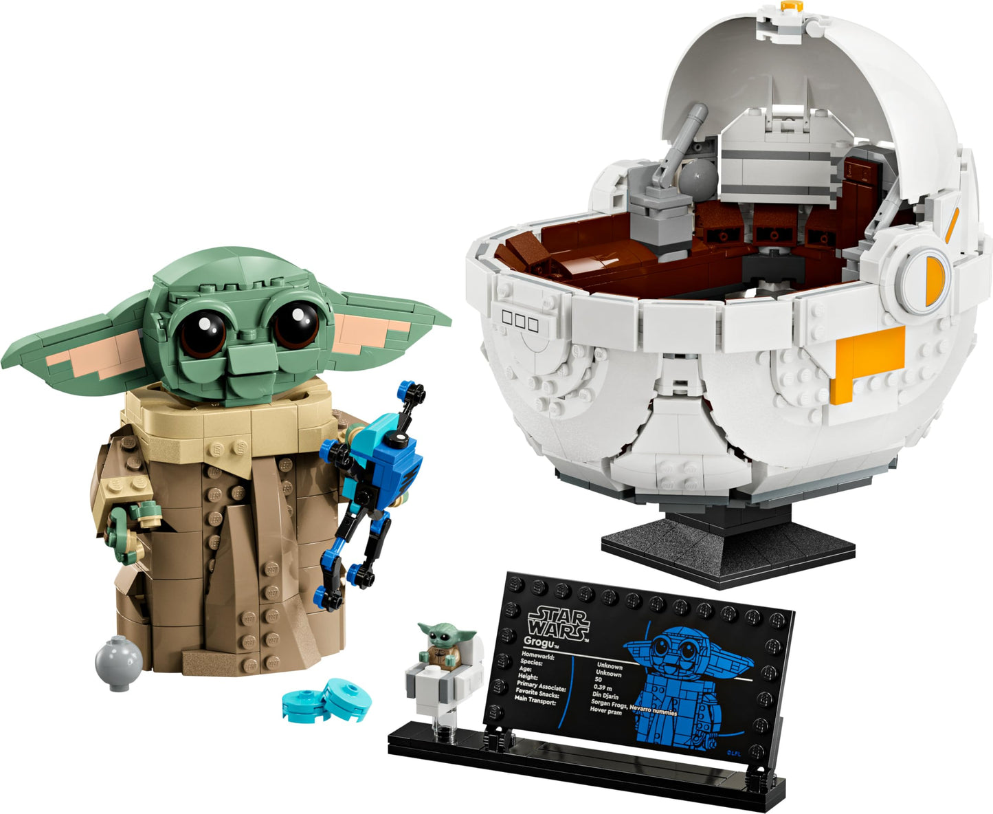 LEGO Star Wars 75403 Grogu in his repulsor cradle from The Mandalorian - collectible minifigure - model for building, playing and displaying - home decoration - gift for boys and girls aged 10 and over
