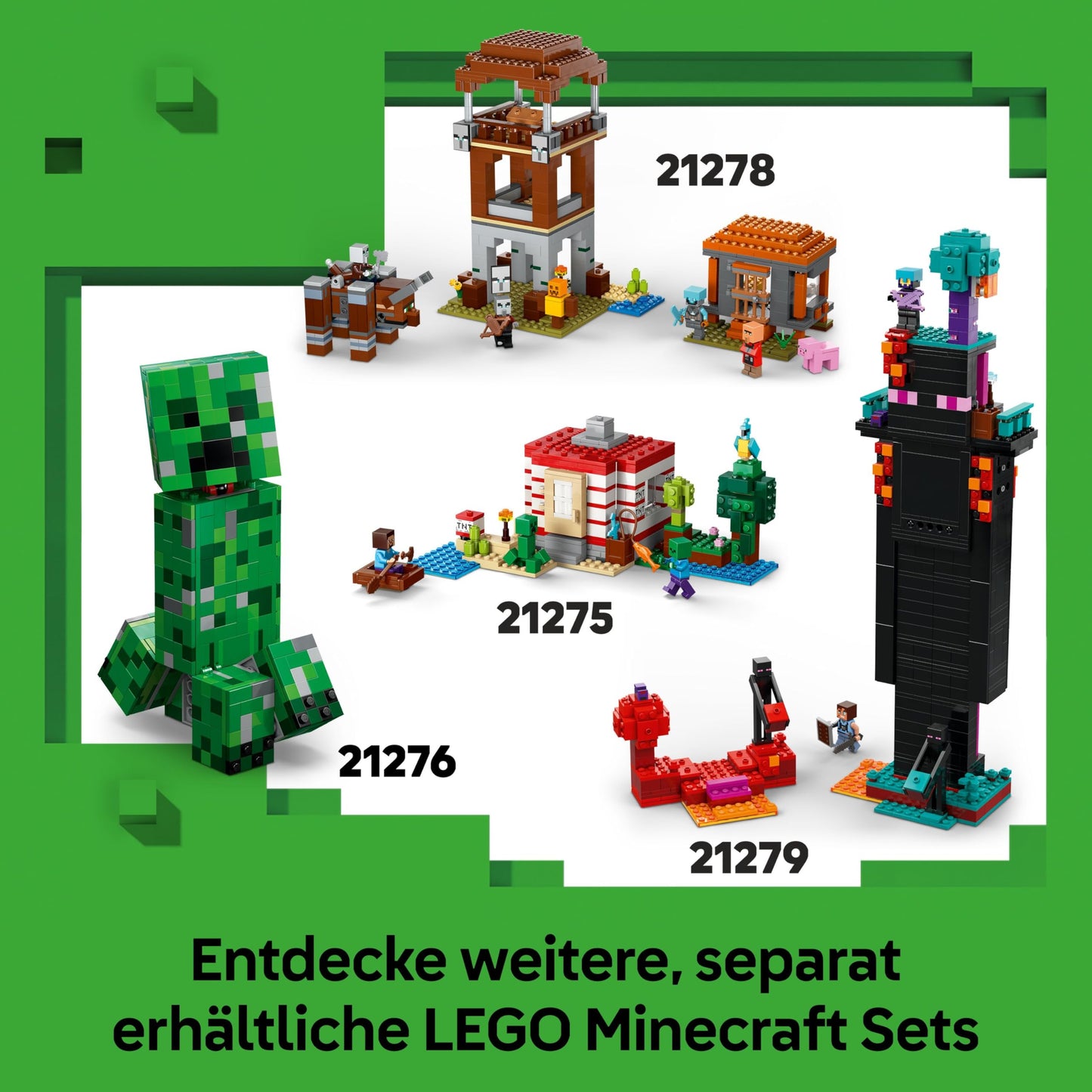 LEGO Minecraft The Pickaxe Mine - Interactive Toy for Children - Alex, Miner and Stray Spider Rider Figures - Collectable Gamer Gift for Boys & Girls Ages 8 and Up - 21277