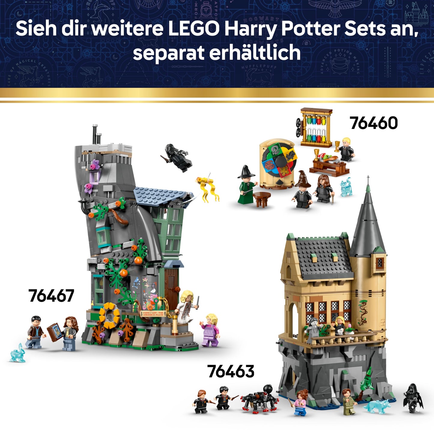 LEGO Harry Potter Cauldron: Secret Potions Classroom - DIY Set for Desk or Bedroom with Patronus and Hermione and Snape Minifigures - Gift for Children Ages 10 and Up - 76464
