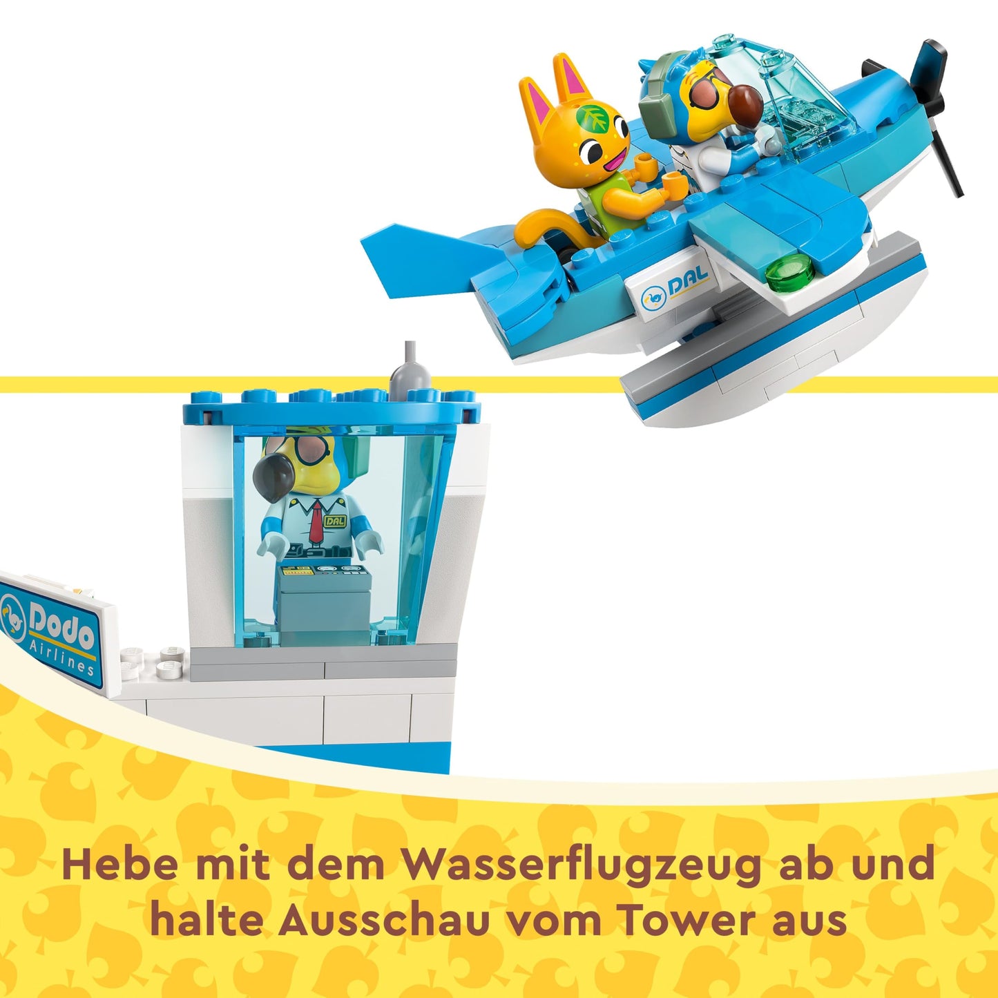 LEGO Animal Crossing Fly with Dodo Airlines Video Game Playset Airport Toy Seaplane and Pilot Minifigure Gift for Girls and Boys Ages 7+ 77051
