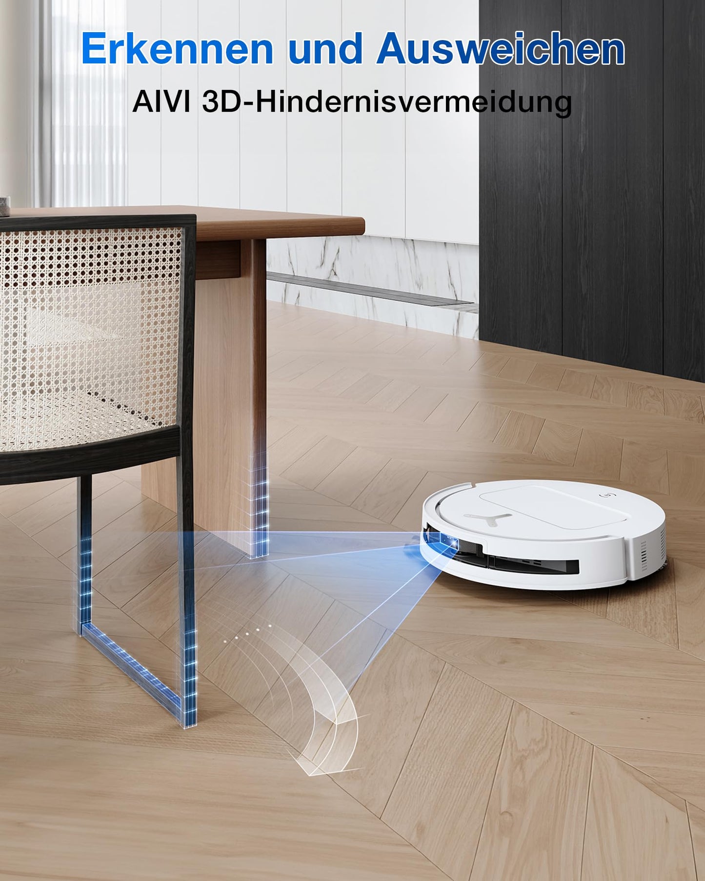 ECOVACS DEEBOT T50 Omni Gen2 robot vacuum cleaner with wiping function, 21,000 Pa, extendable side brush and mop, ZeroTangle 2.0, mop wash with 75°C hot water, all-in-one station, 81 mm, silver white