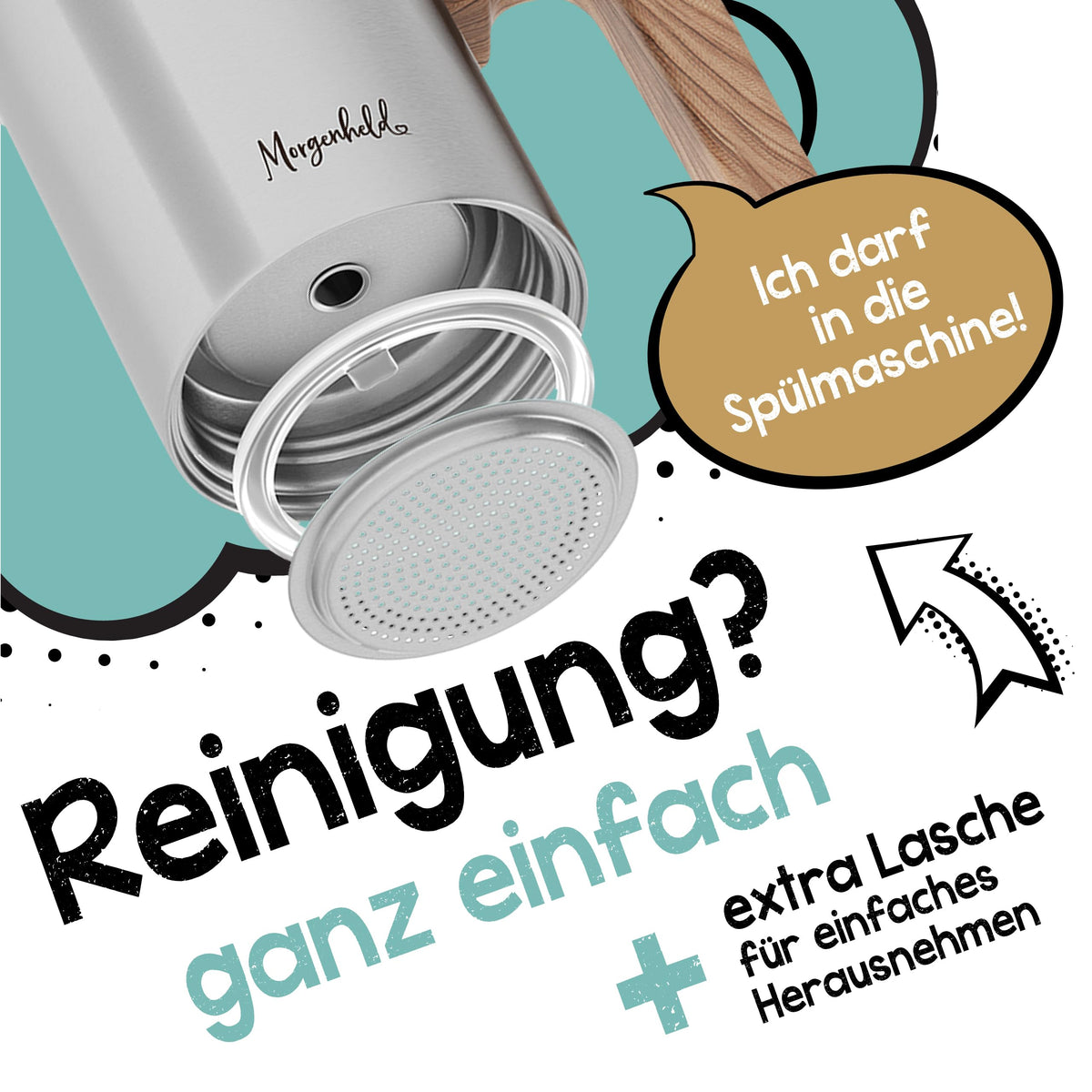 Morgenheld STYLE Espresso Maker Stainless Steel 4 Cups (200 ml) - MHE_004