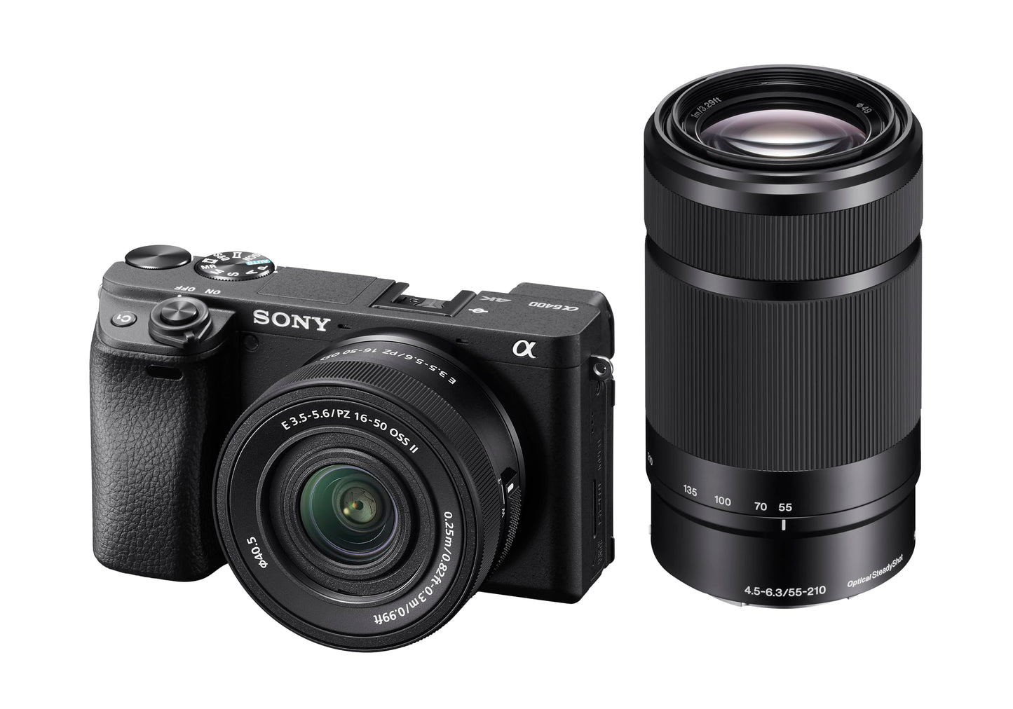 Sony Alpha 6400 APS-C Spiegellose Kamera mit 16-50mm Objektiv - ILCE6400AKB.CEC