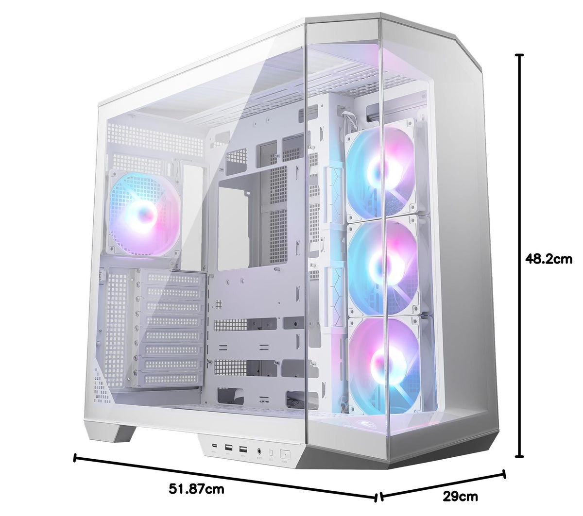 MSI MAG PANO 100R PZ White - ATX PC Case - 306-7G26W22-HH9